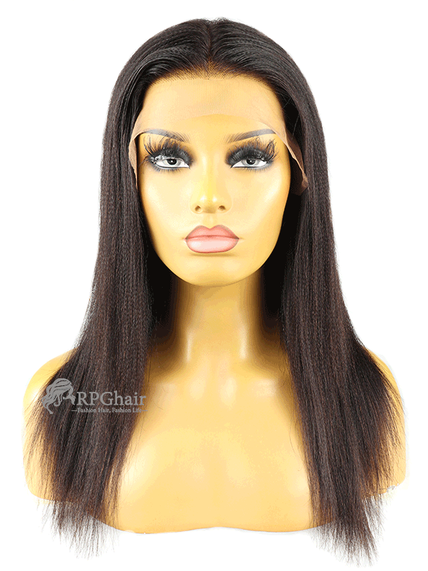 14" 150% Density Yaki Straight Hair 5" Parting Lace Front Wig[CSL108]