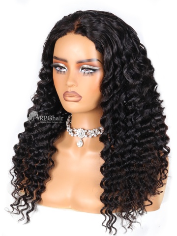 Deep Wave All-In-One Half Wig Invisible Hairline Draw-strings Wig [HFW24]