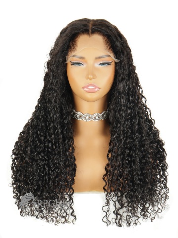 Loose Finger Coils 5x5 Glueless HD Lace & M Shape Lagos Hairline [LCW05]