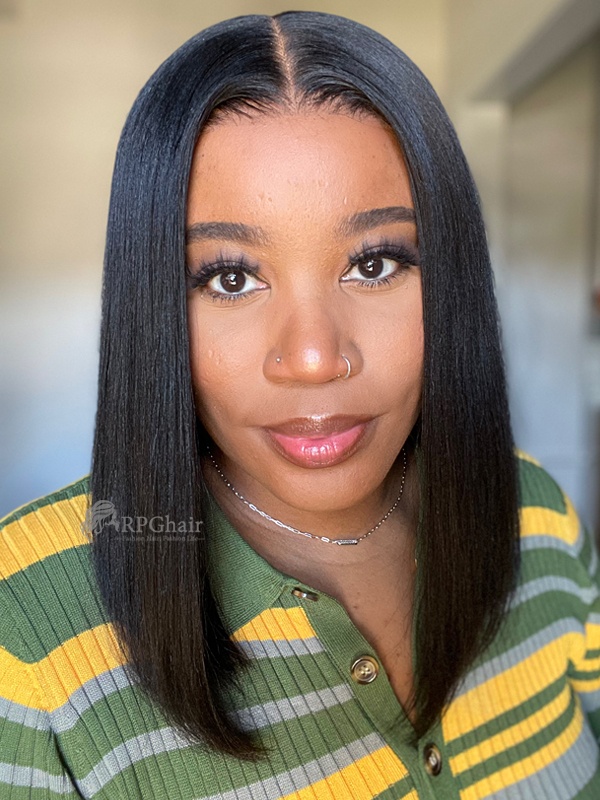 Human hair deals yaki bob wig