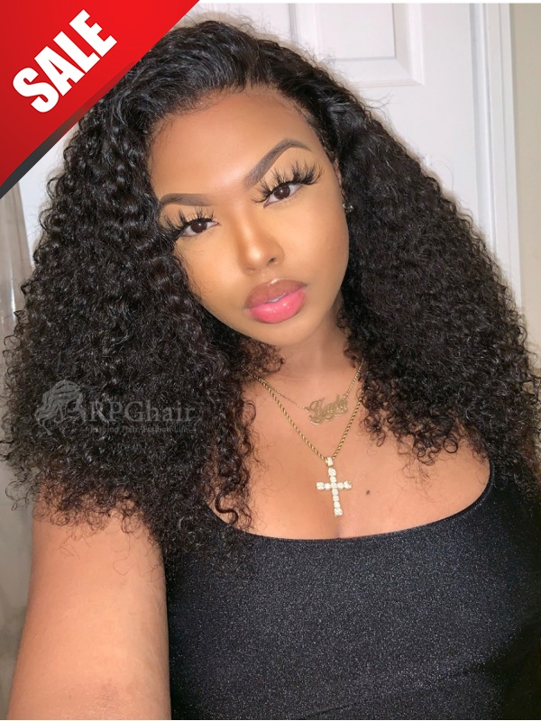 Pre-Bleached 360 Lace Wig Tight Curly Indian Remy Hair