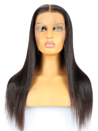 16in-24in Pre-Plucked 360 Lace Frontal Wig Silky Straight Brazilian Virgin hair 130% Density[LFW46]