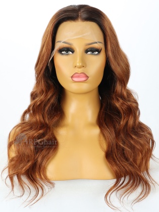 5.5'' Part 180% Density Ombre Chocolate Brown Body Wave Lace Wigs [LFW93]