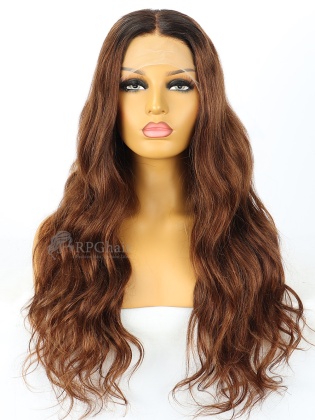 5.5'' Part 180% Density Ombre Color Slight Wavy Lace Front Wig[RCW07]
