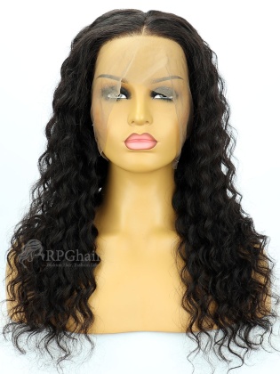1B# 20in 150% Density Milan Curl Virgin Brazilian Hair 360 Lace Wig[RFS307]