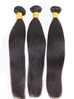 Yaki Brazilian Virgin Hair 3 Bundles Natural Color