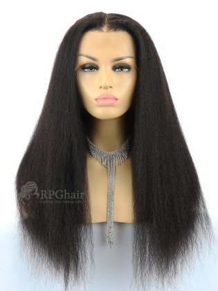 HD Lace &Clean Hairline 13x6 Lace Front Wig Kinky Straight Indian Remy Hair[FSW68]