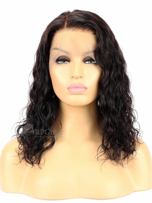 150% Density Loose Wavy Bob Hairstyle Indian Remy Hair Glueless Lace Front Wigs [LFW41]