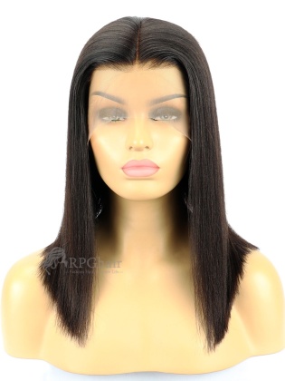 Yaki Straight Bob Brazilian Virgin Hair 150% Density Lace Front Wig [LFW49]