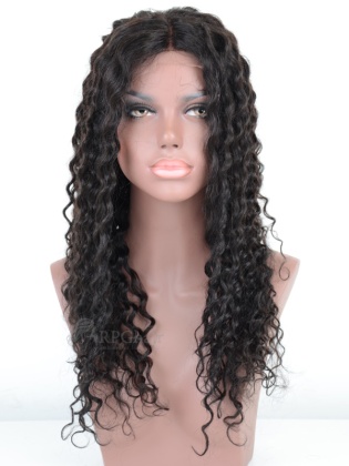Deep Wave Indian Remy Human Hair Glueless Lace Front Wigs