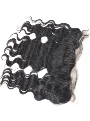 Indian Virgin  Hair Lace Frontal Body Wave Natural Color