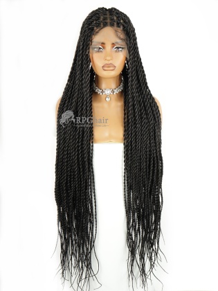 40" Twist Boho Box Braided With Baby Hair Knotless Full Lace Wig [BFW02]