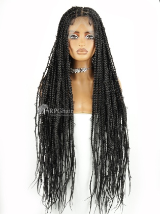 34" Flowers Boho Box Braided Knotless Full HD Lace Wig [BFW06]