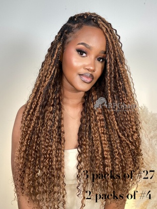 Multi-Color Bulk Human Braiding Hair Set Spanish Curl | Wet and Wavy[BK06]