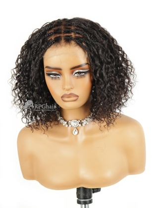 Boho Braids Curly Glueless 5x5/9X6 HD Lace with Top Braided Human Hair Wig [BLW01]