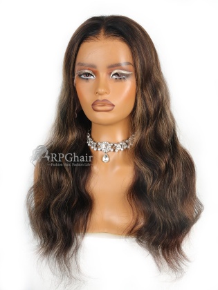 Brown Highlight Body Wave 20in & 180% Density 360 HD Lace Wig [CSL295]