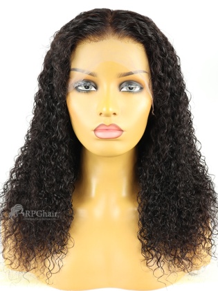 Large Size Tight Curly Hairstyle Indian Remy Hair 360 Lace Wig [CSL129]