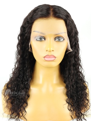 Large Size Deep Wave Hairstyle Indian Remy Hair 360 Lace Wig [CSL130]