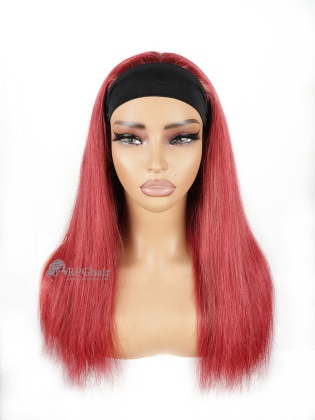 18" 180% Density Headband Wigs Silky Straight Indian Remy Hair [CSL139]