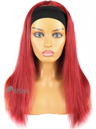 18" 180% Density Headband Wigs Silky Straight Indian Remy Hair [CSL139]