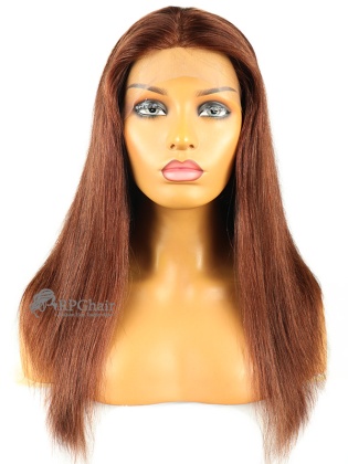 16" 150% Density #4 Silky Straight Hairstyle 13x2 Lace Wig [CSL146]