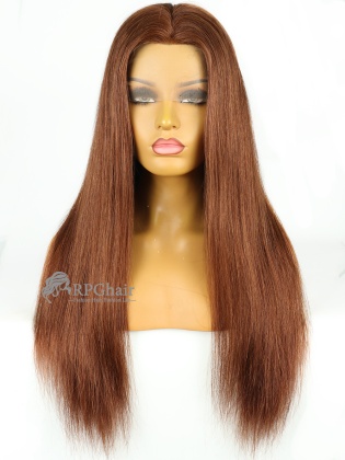 22" 180% Density #4 Silky Straight Hairstyle Full Lace Wig With Silk Base[CSL149]