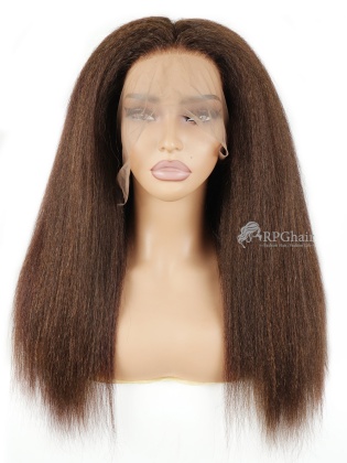 Pre-Plucked 360 Frontal Wig #2 Kinky Straight Brazilian Virgin Hair [CSL179]
