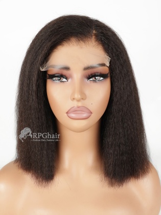 Glueless 5x5 Closure HD Lace Kinky Straight Hair BOB Wig [CSL206]