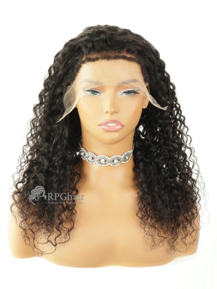 18" 180% Natural Curly Indian Virgin Hair 9x6 Wear & Go HD Lace Wig [CSL269]
