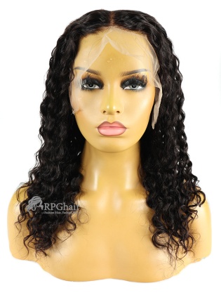 Natural Color Deep Wave 16 Inch 150% Indian Hair 6in Lace Front Wig[CSL88]