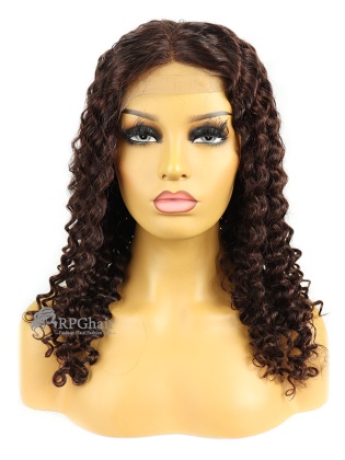 Deep Wave 18Inch 150% Density Brazilian Virgin Hair Lace Front Wig[CSL51]