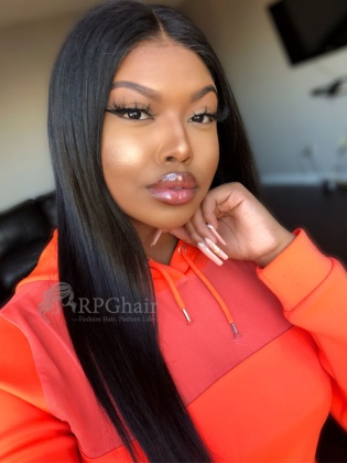 Pre-Plucked 360 Lace Frontal Wigs Silky Straight Brazilian Virgin Hair [LFW37]