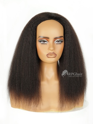 Wear & Go Half Wig Kinky Straight Invisible Hairline Draw-strings Wig [HFW06]