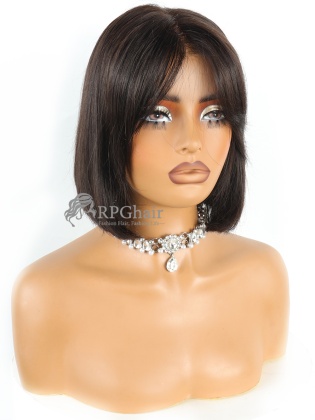 Lagos Hairline Silky Straight Bob 8in & 180% Density Invisible HD Lace Closure Wigs Pre-cut Lace [CSL290]