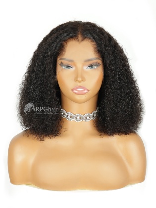 M Shape Lagos Hairline Trendy Curly Bob Minimalist 5x5 HD Lace Glueless Wig [LCW02]
