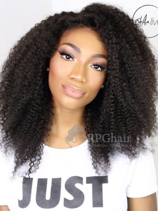 Teyana Taylor Curly Hair Style Indian Remy Hair Glueless Lace Front Wigs