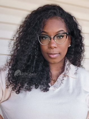 Curly Edges Hairline Deep Wave Invisible HD Lace 13x6 Lace Frontal Wig[LFW91]
