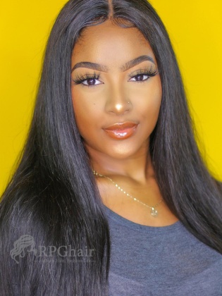 20'' Cheap Silky Straight Indian Remy Hair Machine Weft Made Wig[LFW11C]