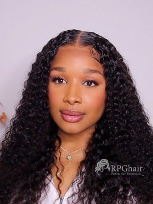 Wear & Go Glueless 9x6 HD Lace Wig Water Curl Pre-Cut & Pre-Plucked & Pre-Bleached [WG05]