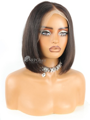 Silky Straight Bob 8in & 180% Density Invisible HD Lace Frontal Wigs [CSL289]