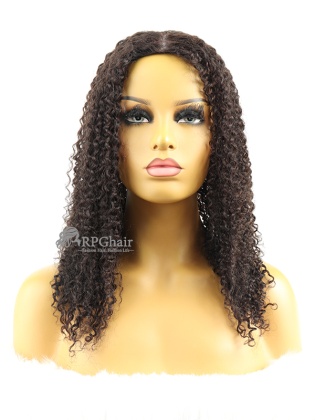 Kinky Curl 18Inch 100% density Remy Indian Hair Lace Frontal Wig[CSL36]