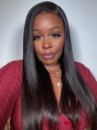 Wear & Go Glueless 9x6 HD Lace Wig Silky Straight Pre-Cut & Pre-Plucked & Pre-Bleached [WG01]