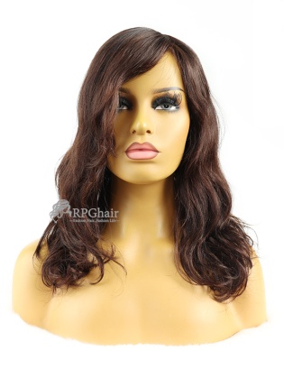 Cut Lace Natural Wavy Ombre Brown 14 Inch Lace Front Wigs [CSL30]