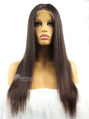 Yaki Straight 18Inch 130% Density Brazilian Virgin Hair Full Lace Wig[CSL38]