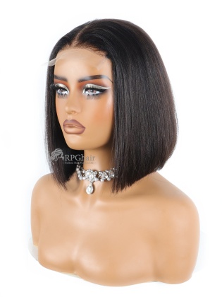  250% Big Density Invisible HD Lace Silky/Yaki Straight BoB HairstyleWear & Go Glueless 5x5 Lace Wigs [CSL277]