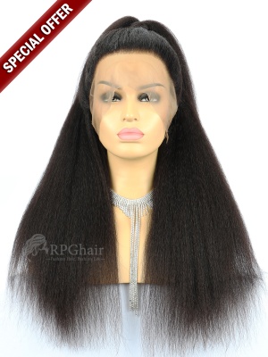 Heavy Density 360 Lace Wigs Kinky Straight Indian Remy Hair [RFS030]
