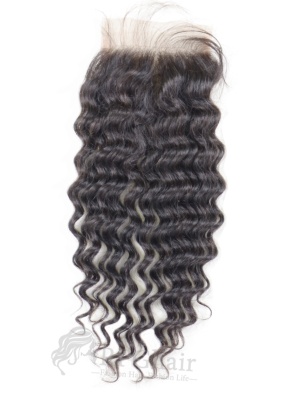 Indian Virgin Hair Deep Wave Lace Closure