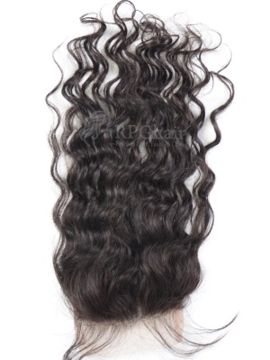 Indian Virgin Hair Natural Curl Lace Closure Natural Color