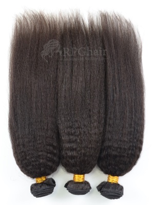 Kinky Straight Brazilian Virgin Hair 3 Bundles Natural Color[BW19]