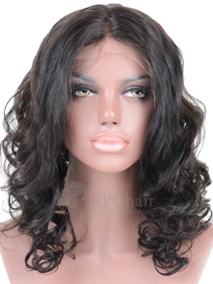 Loose Curl Virgin Brazilian Hair Glueless Lace Front Wigs